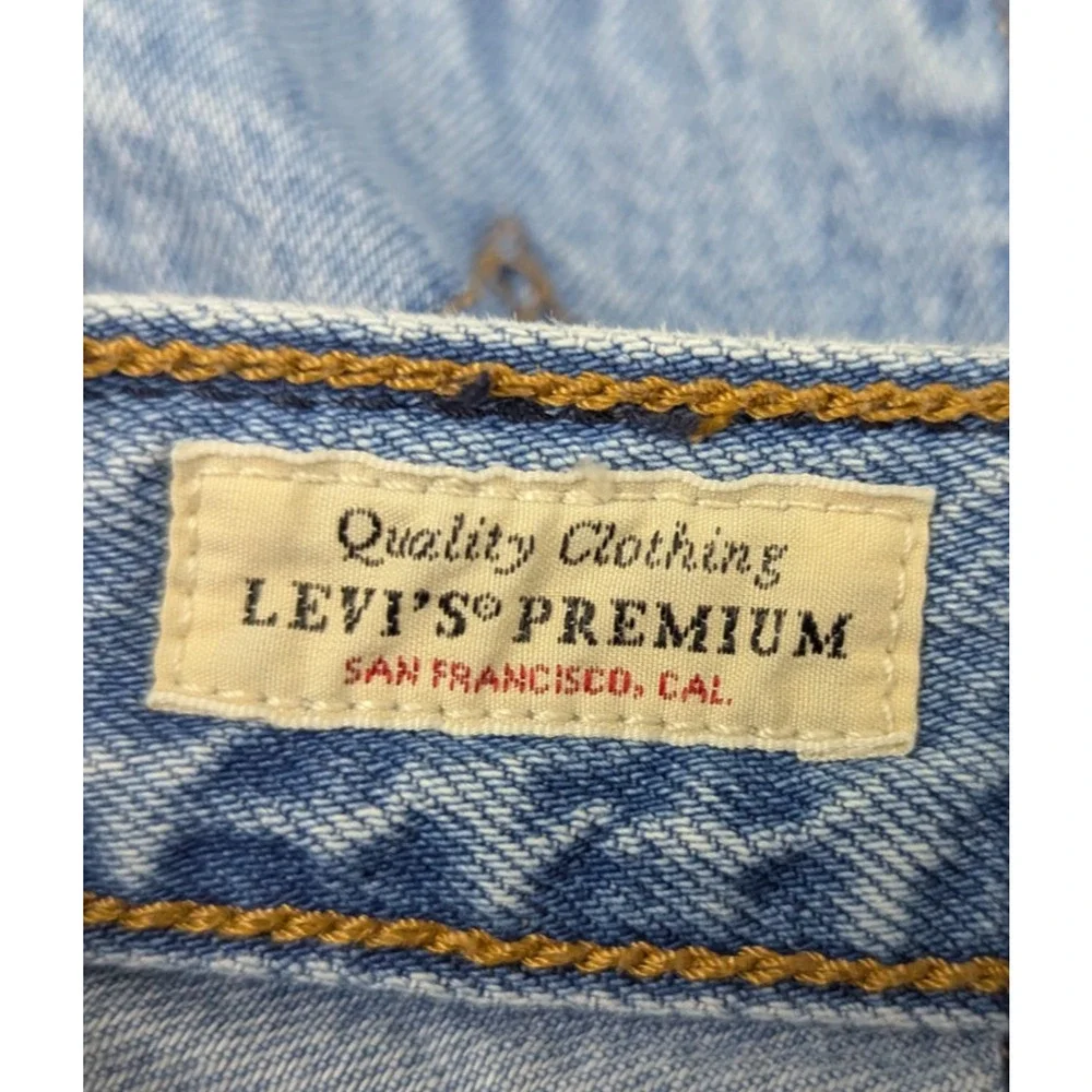 Levi Jeans sz 23 Ribcage Wide Leg denim blue high rise no stretch women 2834 - Picture 7 of 7